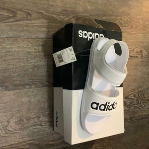 White adidas sandals size 8 in men’s